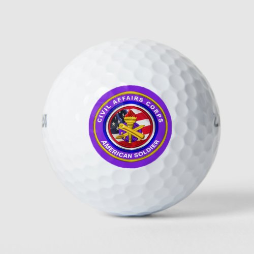 Proud Army Civil Affairs Veteran Golf Balls
