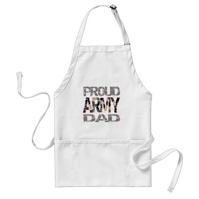Proud army dad adult apron (Front)