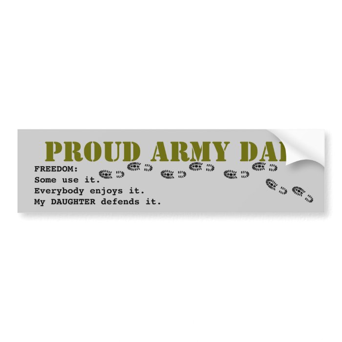 Proud army DAD Bumper Sticker