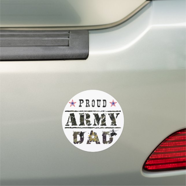 Proud Army Dad Car Magnet (In Situ)