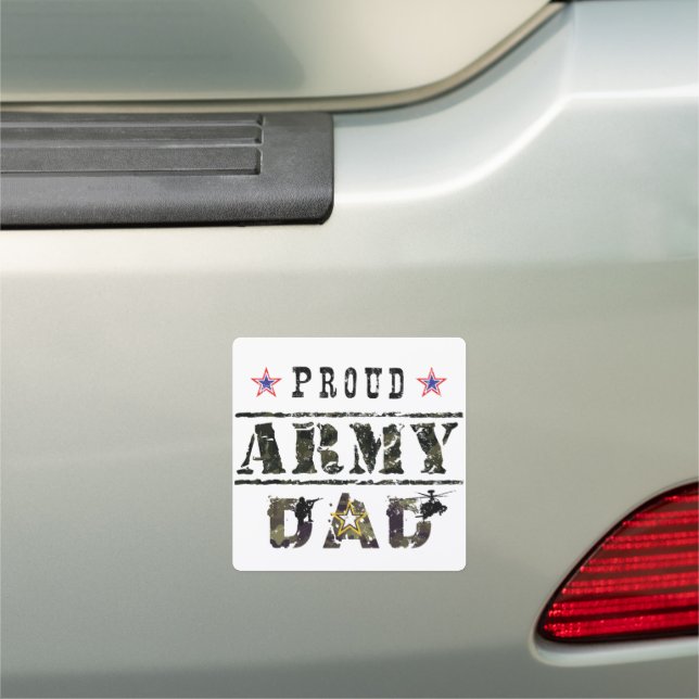 Proud Army Dad Car Magnet (In Situ)