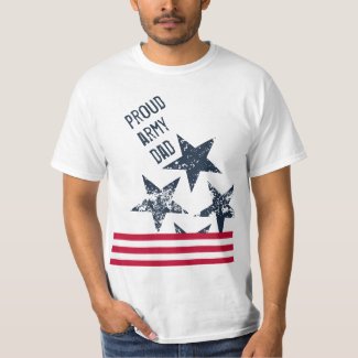 Proud Army Dad Patriotic Stars and Stripes T-Shirt