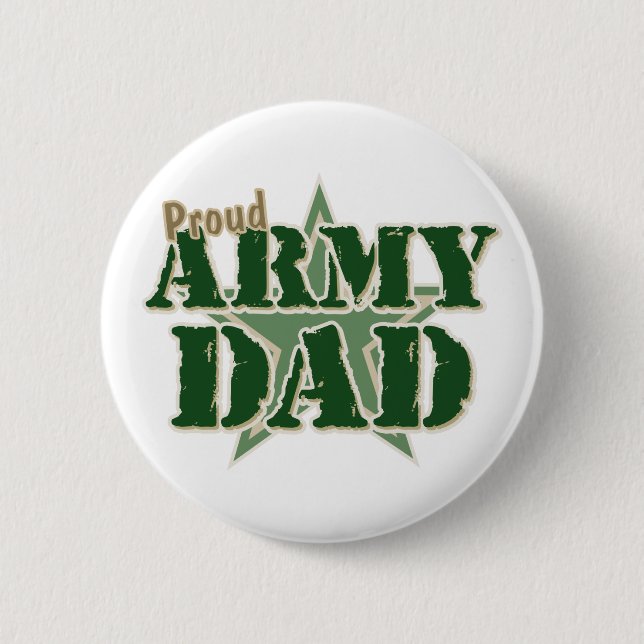 Proud Army Dad Pinback Button (Front)