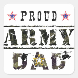 Proud Army Dad Square Sticker