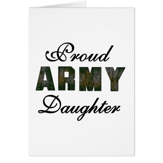 Proud Army Daughter Cards (Front)