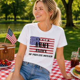Proud Army Fiancé Shirt Flag Patriotic