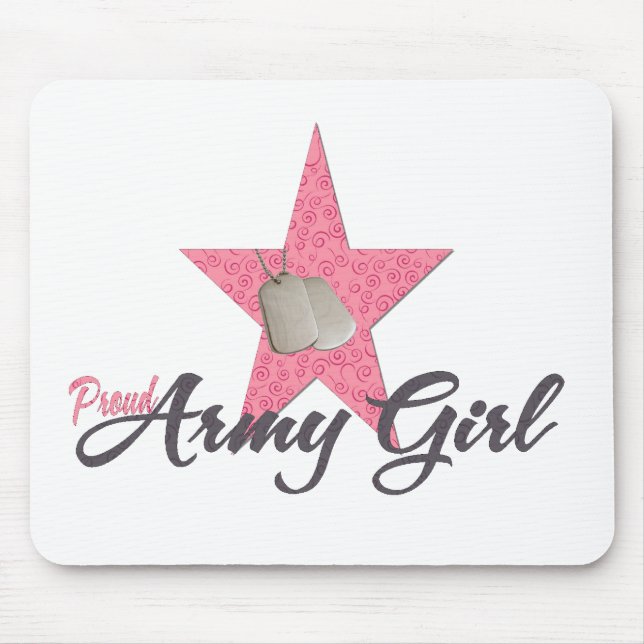 Proud Army Girl Mouse Pad (Front)