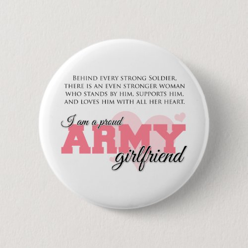 Proud Army Girlfriend Button