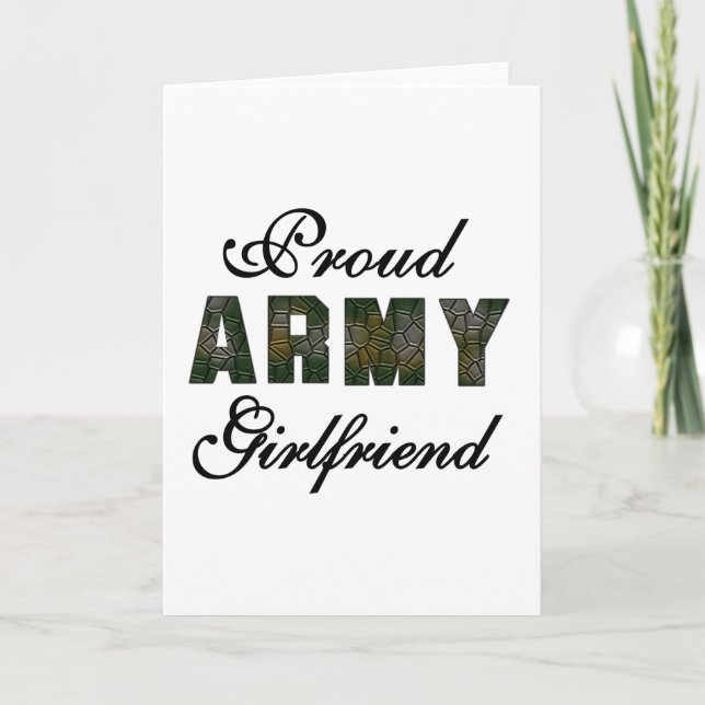 Proud Army Girlfriend Card (Front)