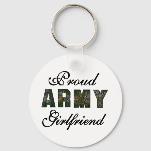 Proud Army Girlfriend Keychain