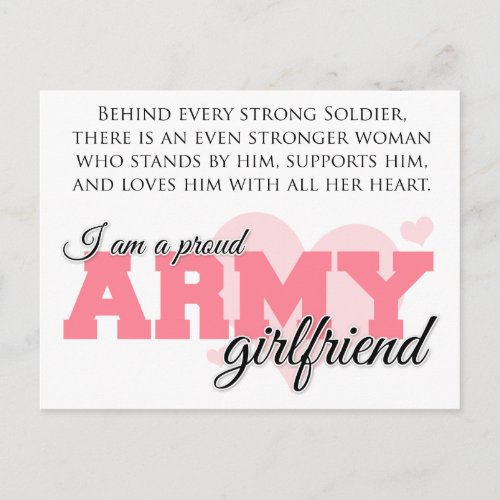 Proud Army Girlfriend Postcard