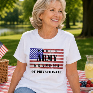 Proud Army Grandma Patriotic Flag T-Shirt
