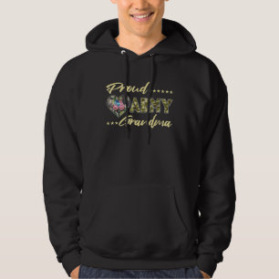 Proud Army Grandma US Flag Dog Tag Military Grandm Hoodie