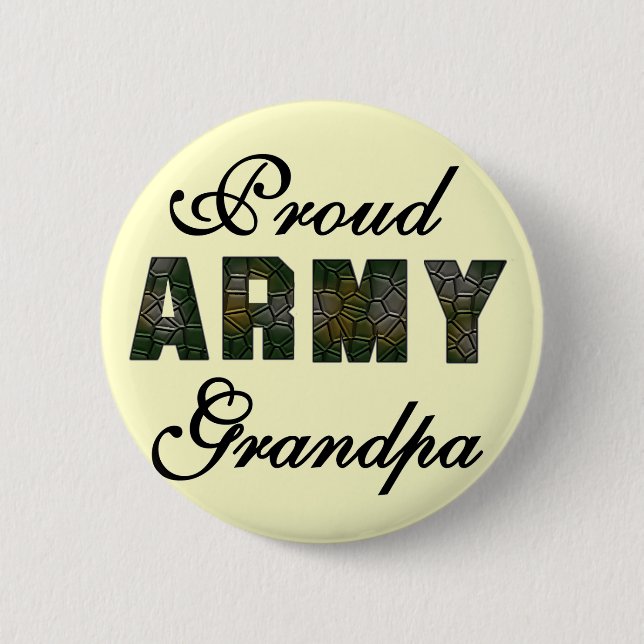 Proud Army Grandpa Tshirts and Gifts Pinback Button (Front)