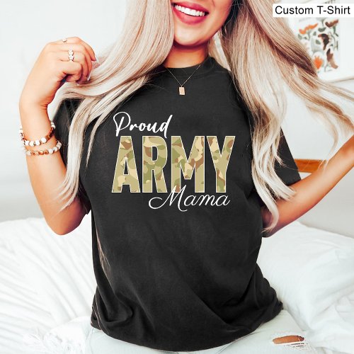Proud Army Mama Black Veterans Military T_Shirt