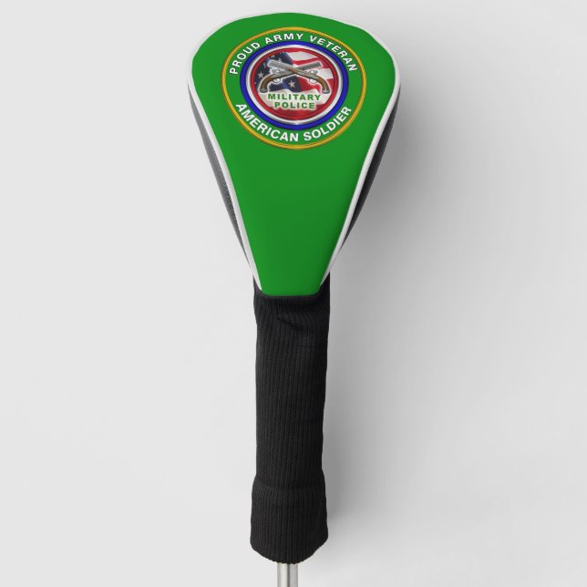 Proud Army Military Police Corps Veteran Golf Head Cover (Front)