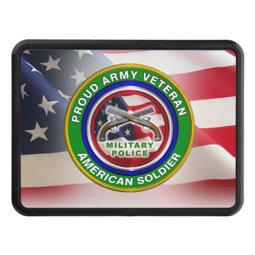Proud Army Military Police Corps Veteran Hitch Cover