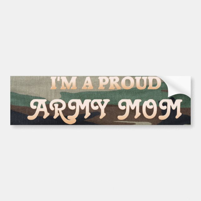 PROUD ARMY MOM BUMPER STICKER (Front)