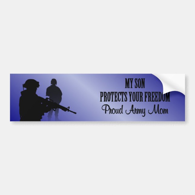Proud Army Mom Bumper Sticker (Front)