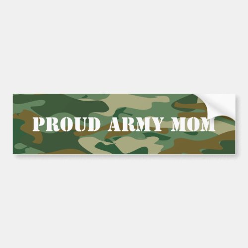 Proud army mom bumper stickers  Camouflage design