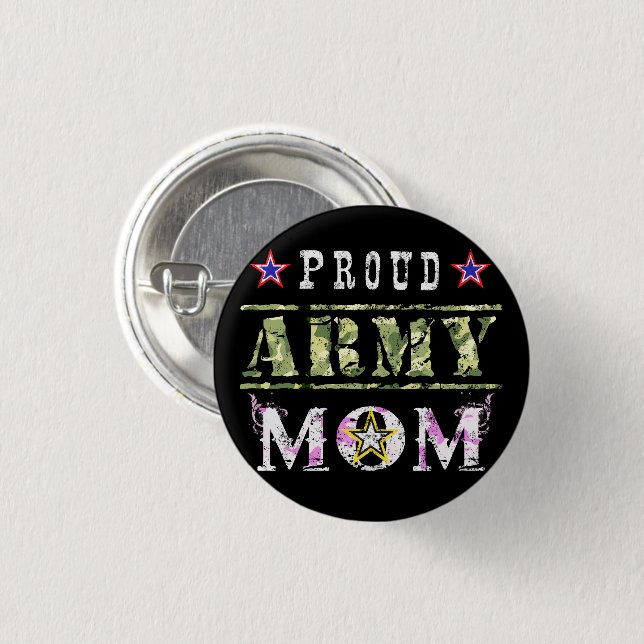 Proud Army Mom Button (Front & Back)