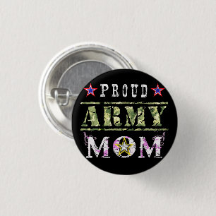 Proud Army Mom Button