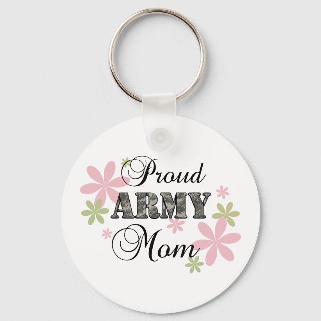Proud Army Mom [fl c] Keychain (Front)