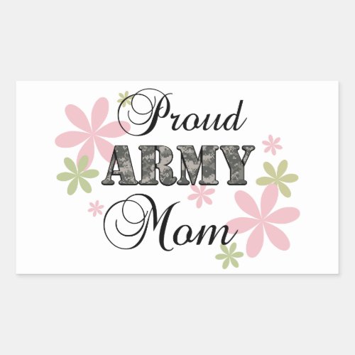 Proud Army Mom fl c Rectangular Sticker