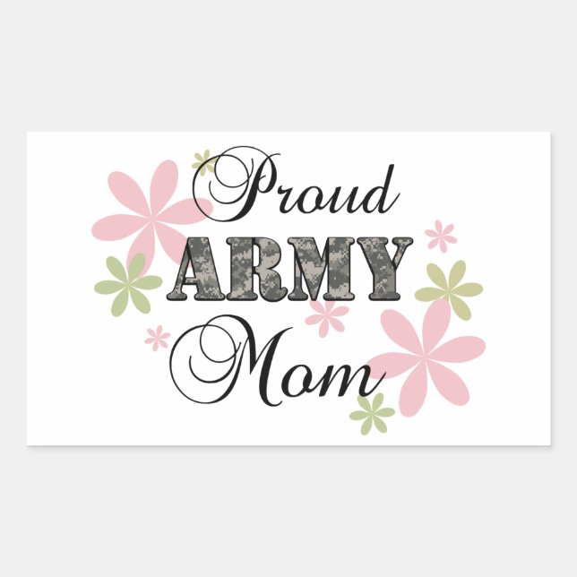 Proud Army Mom [fl c] Rectangular Sticker (Front)