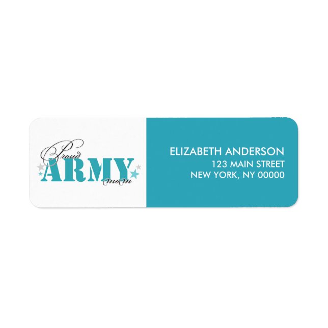 Proud Army Mom Label (Front)
