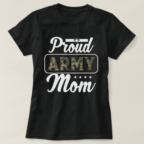 Proud Army Mom Ladies T_Shirt