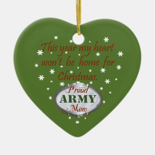 Proud Army Mom Ornament (Front)