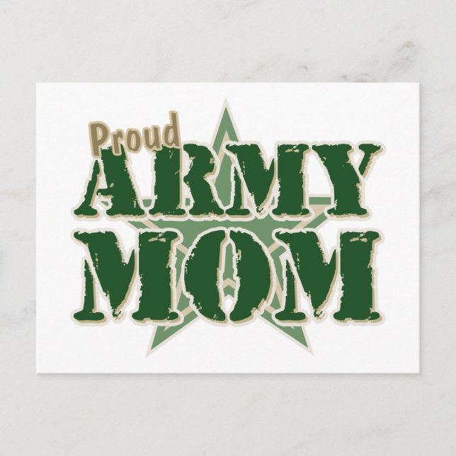 Proud Army Mom Postcard (Front)