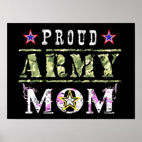 Proud Army Mom Poster