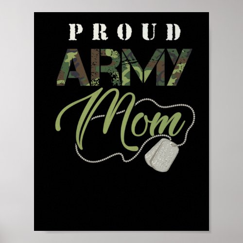 Proud Army Mom Shirt  Cute Military Mama T_shirt Poster