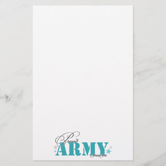 Proud Army Mom Stationery (Front)
