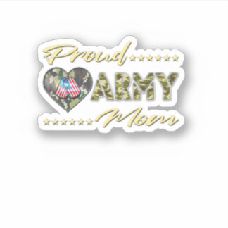 Proud Army Mom Us Flag Dog Tags Military Mother Fa Sticker