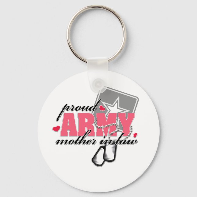 Proud Army Mother in law Keychain (Front)