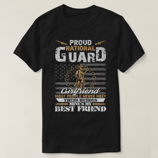 Proud Army National Guard Girlfriend Flag Shirt U. (Design Front)