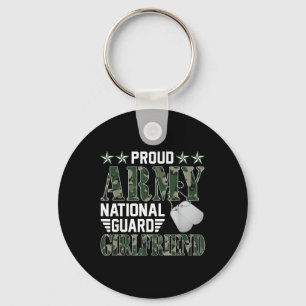 Proud Army National Guard Girlfriend Military Fami Keychain