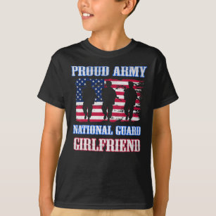 Proud Army National Guard Girlfriend USA Veteran T-Shirt
