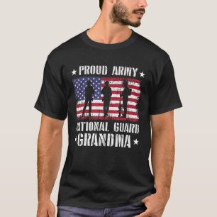 Proud Army National Guard Grandma Military America T-Shirt