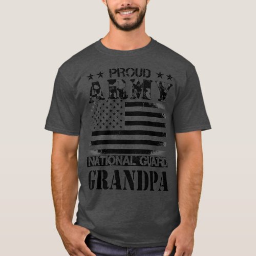 Proud Army National Guard Grandpa  US Military T_Shirt