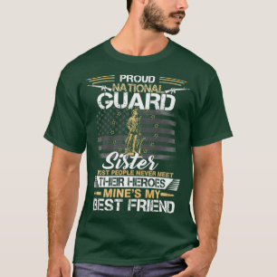 Proud Army National Guard Sister Flag US T-Shirt
