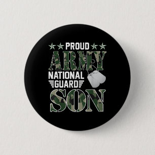 Proud Army National Guard Son Military Family Vete Button