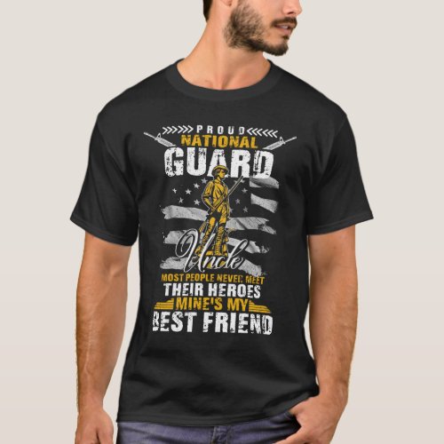 Proud Army National Guard Uncle Flag Shirt US Mi