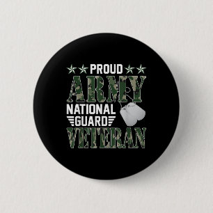 Proud Army National Guard Veteran Military Family Button