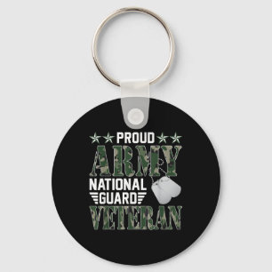 Proud Army National Guard Veteran Military Family Keychain