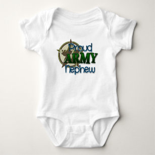 Proud ARMY Nephew Baby Bodysuit