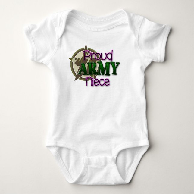 Proud ARMY Niece Baby Bodysuit (Front)